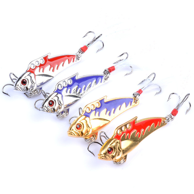 4 رنگ 5CM/8g 8# پنبه قلاب کامل شنا لایه سخت طعمه VIB ماهیگیری طعمه