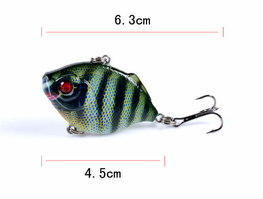 8 رنگ 4.5CM/8.8g 10# قلاب لایه شنا کامل Long Shot Hard Bait رنگ VIB طعمه ماهیگیری