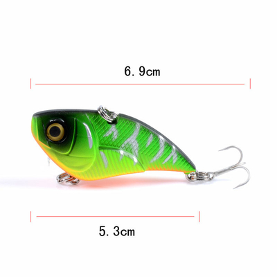 شات VIB طعمه ماهیگیری 6 رنگ 5.3CM/14.30g 10 # قلاب
