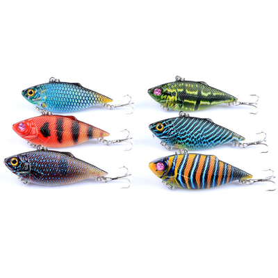 لایه شنا کامل طعمه سخت رنگ VIB طعمه ماهیگیری شش رنگ 6.50CM/7.70g