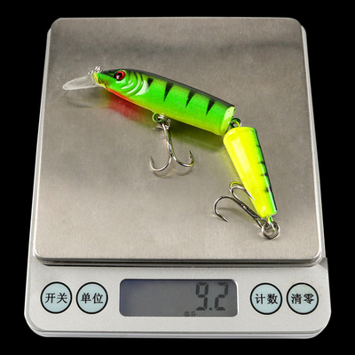 5 رنگ 11CM/9.20g 6# قلاب ها چشم های سه بعدی طعمه پلاستیکی لایه شنا کامل چند مفصل طعمه ماهیگیری
