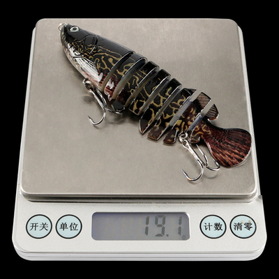 13 رنگ 10.5CM/18.6g چشم های سه بعدی طعمه ماهی اژدها زیر آب هشت طعمه ماهیگیری چند مفصل