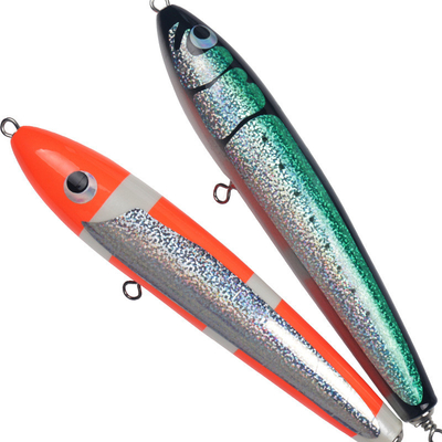 رنگارنگ 20CM / 90g چشم های سه بعدی چوبی طعمه Treble Hooks بهترین شناور بودن چوب جامد طعمه ماهیگیری