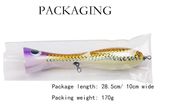 3 رنگ 20CM/120g لیزر پوشش چوب طعمه Treble قلاب های بزرگ دهان Bass Snakehead Popper چوبی طعمه ماهیگیری