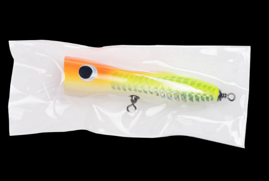 5 رنگ 15CM/65g چوب طعمه هک های چوبی ضربه آب لبه بزرگ Bass Snakehead Popper طعمه ماهیگیری چوبی