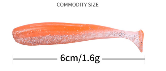 14 رنگ 6CM/1.6g 20PCS/Bag مچ ماهی طعمه مارمولک غرق شدن پی وی سی طعمه نرم طعمه ماهیگیری