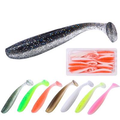 14 رنگ 6CM/1.6g 20PCS/Bag مچ ماهی طعمه مارمولک غرق شدن پی وی سی طعمه نرم طعمه ماهیگیری