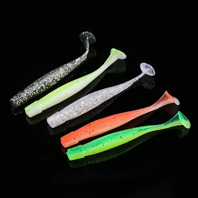 T Tail Sinking Pencil Silicone Larva Soft Lures Fishing 6CM 1.4g 20PCS/Bag (مخک های سیلیکونی)