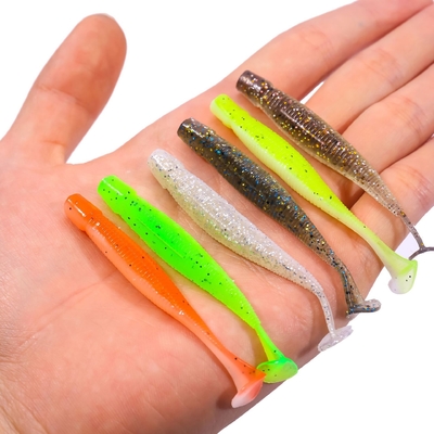 T Tail Sinking Pencil Silicone Larva Soft Lures Fishing 6CM 1.4g 20PCS/Bag (مخک های سیلیکونی)