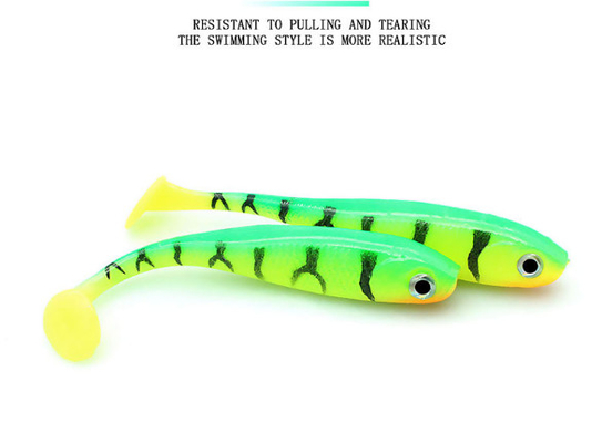 کلاهبردار T Tail Monnow Lures طعمه نرم ماهیگیری سیلیکون 11 رنگ 7CM 2.1g