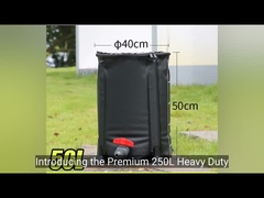 گلخانه PVC باغ بارون بشکه های آب پلاستیکی تاشو 150L مخازن آب قابل حمل